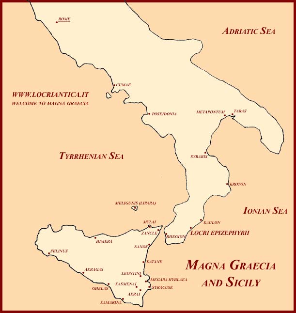 The major cities of Magna Graecia and Sicily